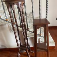 Set di due portavasi in legno