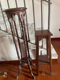 Set di due portavasi in legno