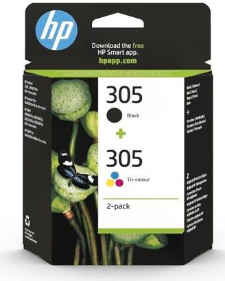 HP 305 Nero e Tricromia, Confezione da 2 Cartucce