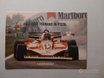 Gilles Villeneuve - Cartolina Postcard F1