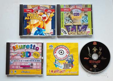 5 Videogiochi CD Rom per PC vintage