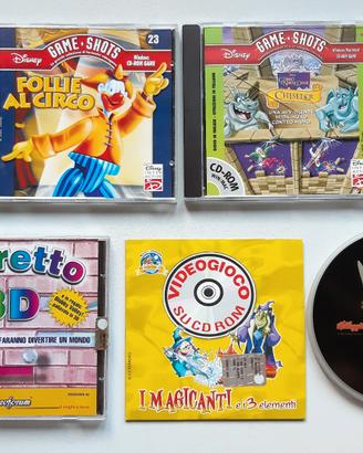 5 Videogiochi CD Rom per PC vintage
