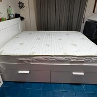 LETTO MATRIMONIALE IKEA COMPLETO DI MATERASSO
