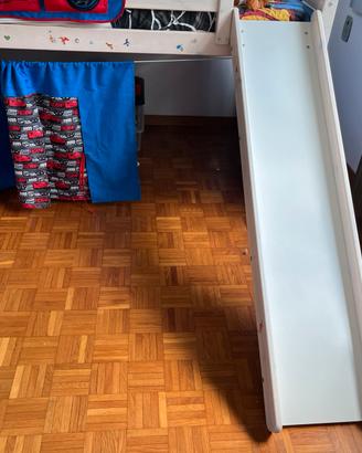 Letto bimbo con soppalco e scivolo JSK