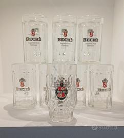 8 boccali birra Beck's vintage