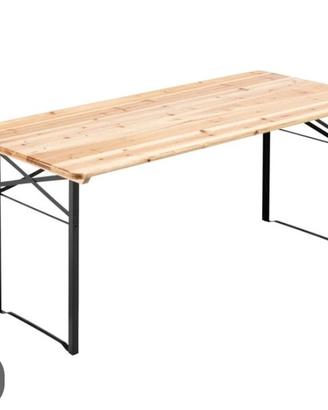 tavolo campeggio legno