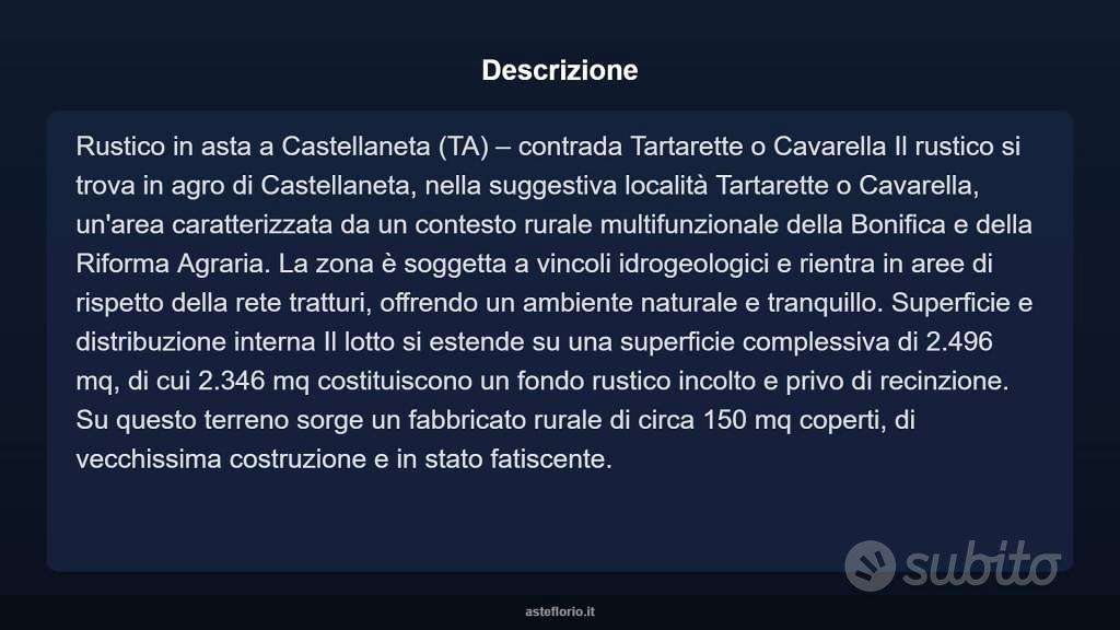 Immobile in asta di 2496 m² a Castellaneta - Vista 4