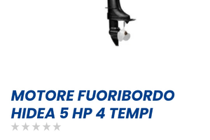 Fuoribordo idea 5 cv. 4 tempi gambo corto