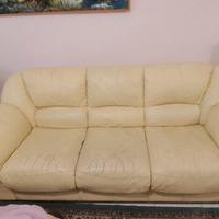 Coppia di divani in pelle 