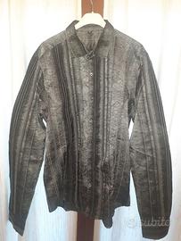 Camicia Uomo elegante tessuto lucido Made in Italy