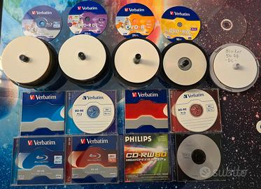Supporti Vergini Verbatim Blu-ray DVD CD-RW