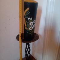 Candelabro ferro battuto e cero