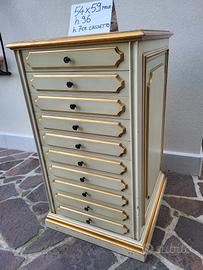 mobile vintage contenitore per medaglie, orologi