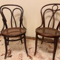 n. 4 sedie  antiche in legno curvato