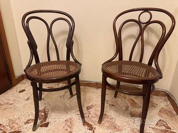 n. 4 sedie  antiche in legno curvato