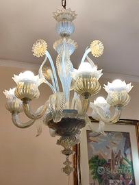 Lampadario di Murano Originale 6 Luci 75x55 cm