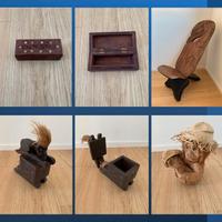 VARI OGGETTI ETNICI IN LEGNO