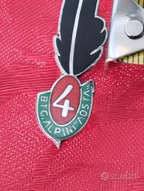 Spilla 4° BTG Alpini  " AOSTA " in argento 800