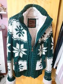 Giubbotto in maglia con pelliccia piazza italia