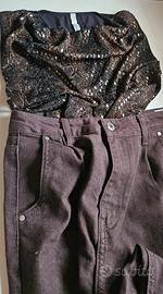 pantalone e canotta paillete 