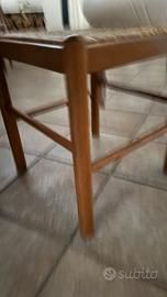 12 sedie legno e ben impagliate