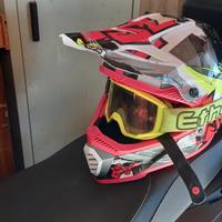 Casco moto cross con mascherina