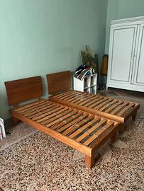 coppia letti singoli con materasso incluso