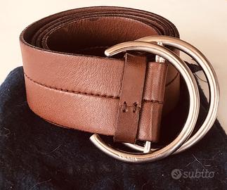 Cintura Prada donna in pelle marrone