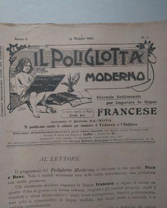 Fascicoli insegnamento francese anno 1905