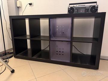 IKEA Kallax 4x2 nero - libreria/divisorio