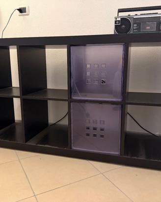 IKEA Kallax 4x2 nero - libreria/divisorio