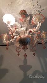 Lampadario Vetro di Murano anni 70