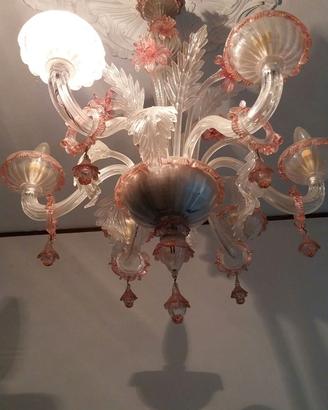 Lampadario Vetro di Murano anni 70