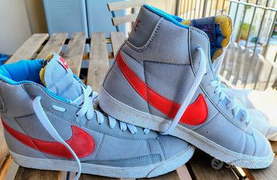 Nike blazer mid vintage rosso e grigio n. 40