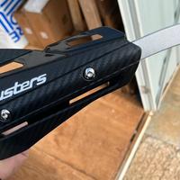 Paramani moto enduro cross nero effetto carbonio