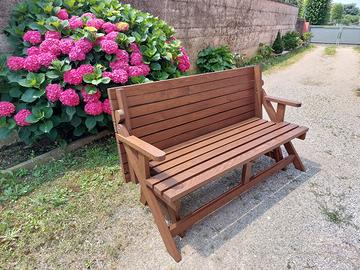 panchina trasformabile in tavolo 