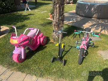 Bicicletta,moto e monopattino