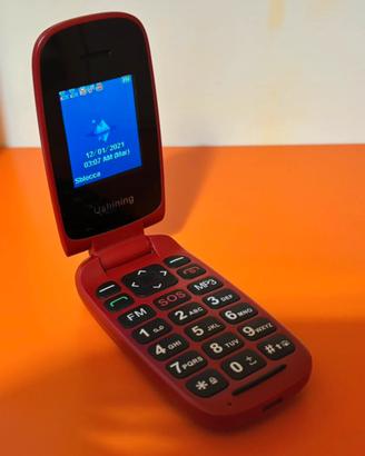 Telefono con tasti rosso