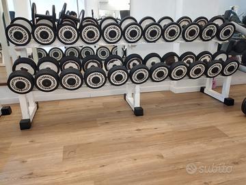 SET DI MANUBRI TECHONGYM CON RASTRELLIERA