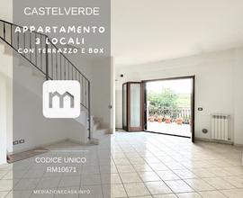 Castelverde trilocale con terrazzo e box