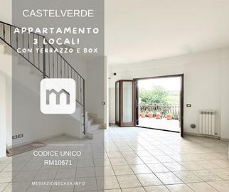 Castelverde trilocale con terrazzo e box