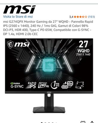 Monitor gaming msi