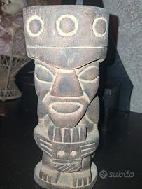 statuetta tiki legno antica 