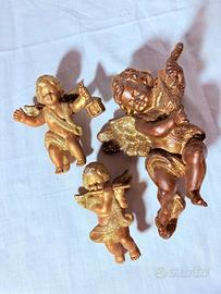 3 angeli per decorazioni natalizie vintage