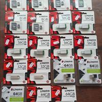 stock pen drive e memorie SD sigillate KINGSTON