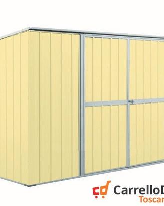 Casetta giardino in Acciaio 345x186cm - 6mq beige