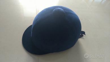 Cap Casco Caschetto equitazione tg. 55 + frustino