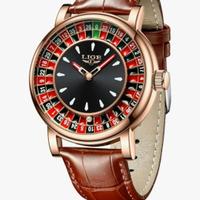 Orologio da uomo con quadrante  ruota della roulet