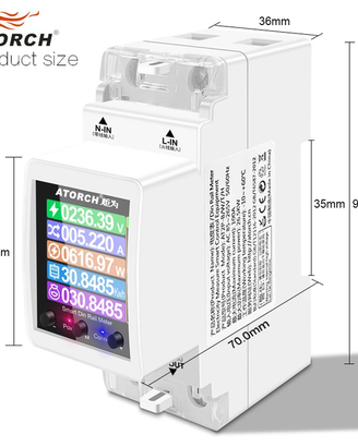 Contatore Energia Smart WiFi Atorch 100A - Din