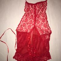 Body di pizzo rosso sexy